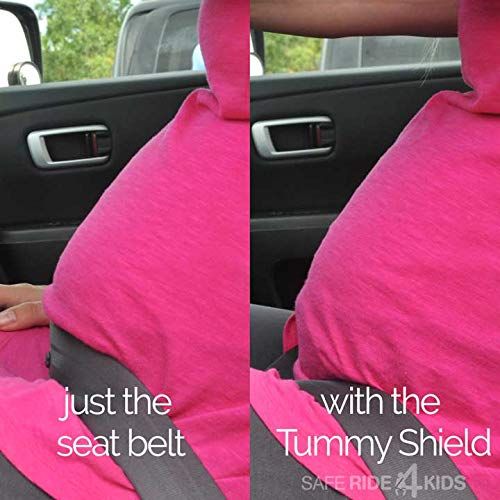  Safe Ride 4 Kids Award-winning Tummy Shield, Only Pregnancy Seat Belt Adjuster Crash Tested for Increased Safety and Comfort, a Must-Have To Protect Your Unborn Baby