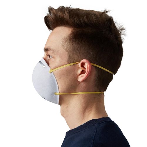  SafeMask White Cone N-95 Particulate Respirator Mask With Adjustable Elastic And Maximized Air Chamber For Comfortable Breathing (160)