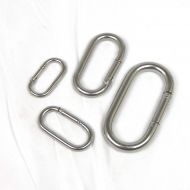 Safeland Stainless Steel T316 Oval Straight Snap Hook - Oblong Carabiner Clip - 5/16 (25pcs)