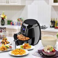 Safeplus Air Fryer 3.4 Quart 7 Cook Presets Oil Free Fryer, Adjustable Timer and Temperature Touch Screen Control Air Health Fryer, Black