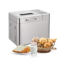 Safeplus Stainless Steel Bread Machine - 2LB Automatic Bread Maker with 15 Programs,15 Hours Delay Timer, 1 Hour Keep Warm