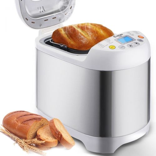  Safeplus Bread Machine - Stainless Steel 2LB 550W Electric Programmable Breadmaker