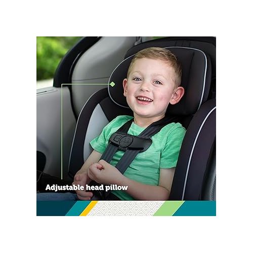  Safety 1st Grand 2-in-1 Booster Car Seat, Forward-Facing with Harness, 30-65 pounds and Belt-Positioning Booster, 40-120 pounds, Black Sparrow