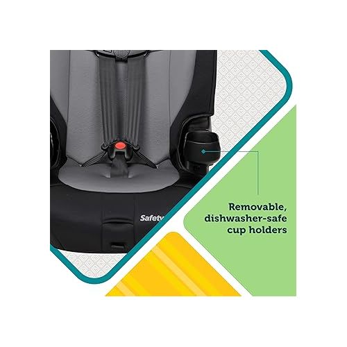  Safety 1st Grand 2-in-1 Booster Car Seat, Forward-Facing with Harness, 30-65 pounds and Belt-Positioning Booster, 40-120 pounds, Black Sparrow