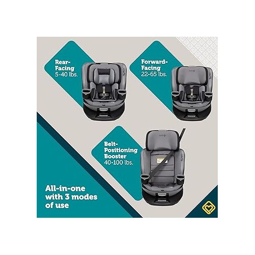  Safety 1st Turn and Go 360 DLX Rotating All-in-One Car Seat, Provides 360° seat Rotation, High Street