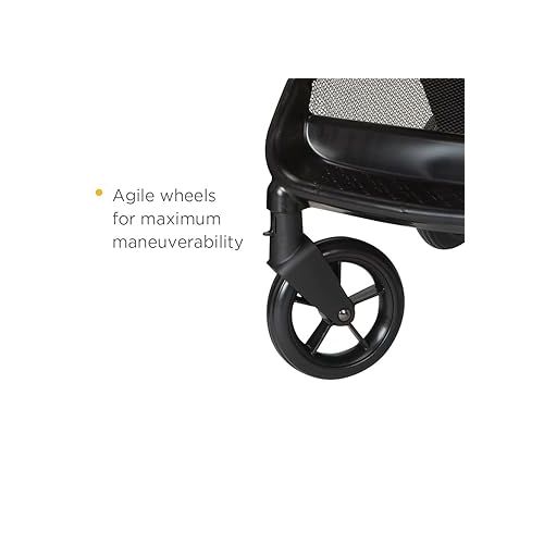  Safety 1st Smooth Ride Travel System Stroller and Car Seat OnBoard 35 LT - Efficient Infant Car Seat Stroller and Infant Car Seat and Stroller Combo, Monument