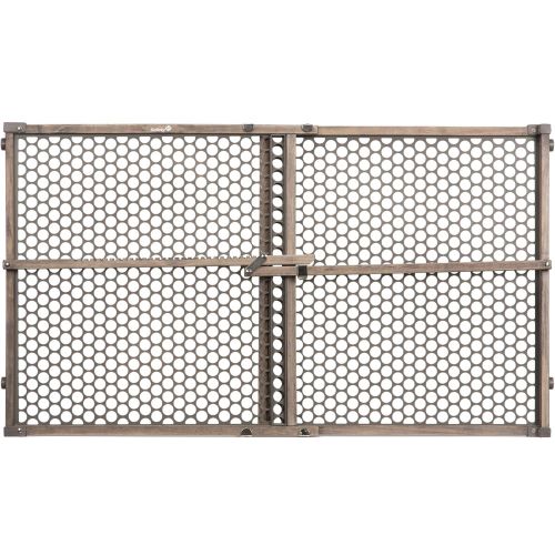  Safety 1st Vintage Wood Baby Gate with Pressure Mount Fastening (Gray)