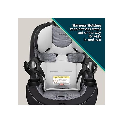  Safety 1st Grow and Go All-in-One Convertible Car Seat,Rear-facing 5-40 pounds, Forward-facing 22-65 pounds, and Belt-positioning booster 40-100 pounds, Carbon Ink