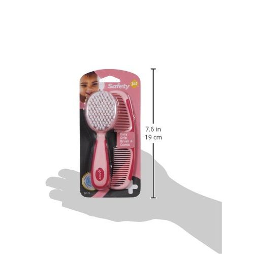  [아마존베스트]Safety 1st Easy Grip Brush and Comb, Raspberry