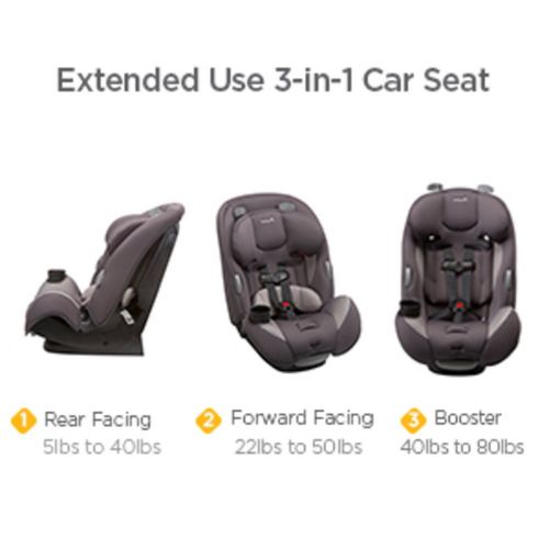  [아마존베스트]Safety 1st Continuum 3-in-1 Convertible Car Seat, Grey/Sea Glass Teal