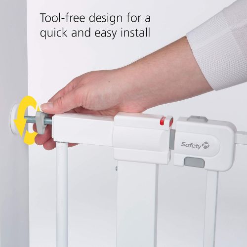  Safety 1st Easy Install Metal Baby Gate with Pressure Mount Fastening (White)
