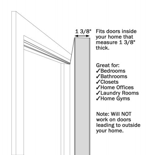  [아마존베스트]Safety Innovations Child Proof Deluxe Door Top Lock for 1 3/8 inch Thick Interior Doors