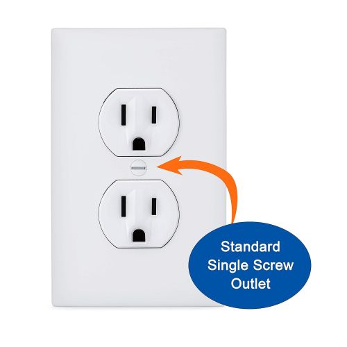  [아마존베스트]Safety Innovations 12 -Pack Self-Closing Babyproof Outlet Covers - An Alternative To Wall Socket Plugs for Child Proofing (Standard - 1 Screw, White)