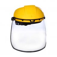 Safety Masks Head-Mounted High Temperature Smokeproof Chemical Splash Shock Dust Face Transparent Polished Labor Insurance (Color : Yellow, Size : 2628cm)
