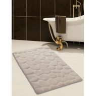 Bath Rug - Saffron Fabs 100% Soft Cotton, 36 Inches x 24 Inches, Color Ivory, GSF 200, Pattern Pebbles