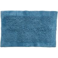 Bath Rug - Saffron Fabs Cotton and Chenille tufted, 34x21 Inches, Color Arctic Blue, GSF 200, Pattern Lima