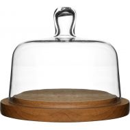 Sagaform 5026044 Oak Cheese Dome with Hand-Blown Glass Lid