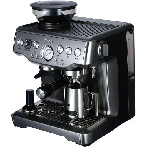  Sage Appliances SAGE SES875 the Barista Express, Siebtrager mit Manometer-Anzeige, 15 Bar, Gebuersteter Edelstahl