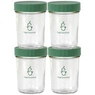 Sage Spoonfuls Glass Baby Food Storage Containers | 8oz Baby Food Jars & Lids | Freezer Storage | Reusable Glass Baby Food Jars | Multipurpose | Microwave, Freezer & Dishwasher Safe | for Babies