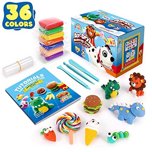  [아마존베스트]Sago Brothers Modeling Clay 10 Colors, Soft Molding Clay for Kids Air Dry Clay for DIY Slime, Ultra Light Magic Clay with Clay Tools & Tutorial Book for Boys Girls