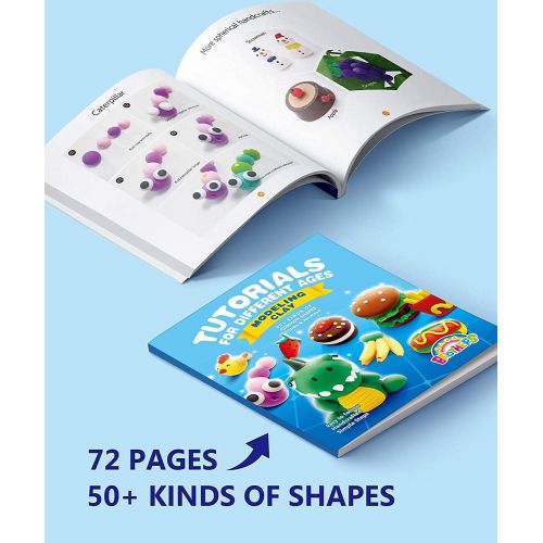  [아마존베스트]Sago Brothers Modeling Clay 10 Colors, Soft Molding Clay for Kids Air Dry Clay for DIY Slime, Ultra Light Magic Clay with Clay Tools & Tutorial Book for Boys Girls