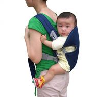 Sagton Newborn Kid Wrap Backpack Comfort Sling Portable Breathable Folding (Blue)