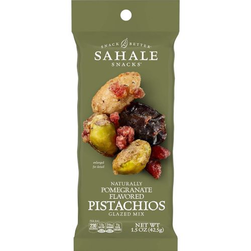  [무료배송]Sahale Snacks Pomegranate Flavored Pistachios Glazed Mix, 1.5 Ounces (Pack of 9)