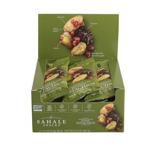  [무료배송]Sahale Snacks Pomegranate Flavored Pistachios Glazed Mix, 1.5 Ounces (Pack of 9)