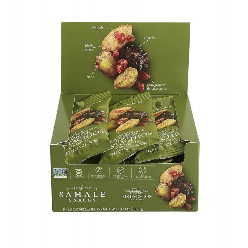  [무료배송]Sahale Snacks Pomegranate Flavored Pistachios Glazed Mix, 1.5 Ounces (Pack of 9)