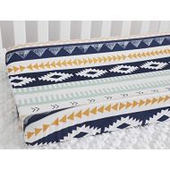 [아마존베스트]Sahaler Baby Boy Crib Bedding Aztec Changing Pad Cover (Aztec)