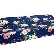 Sahaler Baby Girl Crib Bedding Floral Changing Pad Cover (Navy Floral)