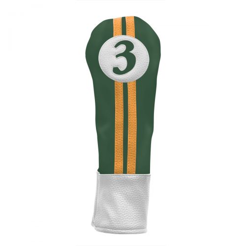  Sahara Retro Headcover #3 Fairway Wood GreenYellowWhite