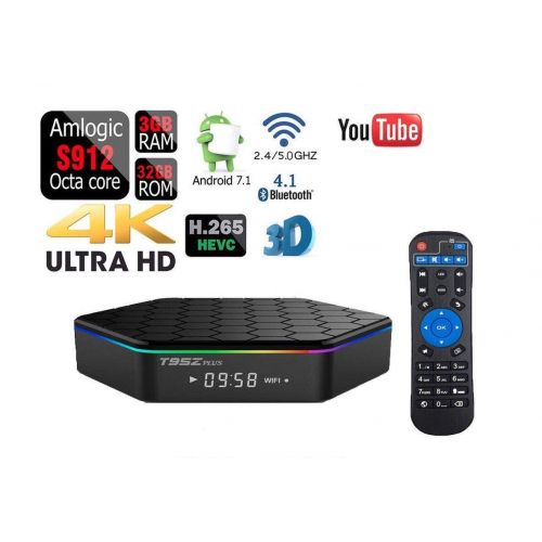  SaharaMicro [Mega1Comp]- T95Z Plus Android 7.1 TV Box Amlogic S912 Octa Core 3GB RAM 32GB ROM Storage Dual Band WiFi 2.4GHz5.0GHz Support Bluetooth Gigabit 1000M LAN 4K HD Movies Andorid TV B