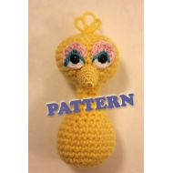 /Etsy PATTERN Instant Big Bird Sesame Street Baby Rattle Crochet
