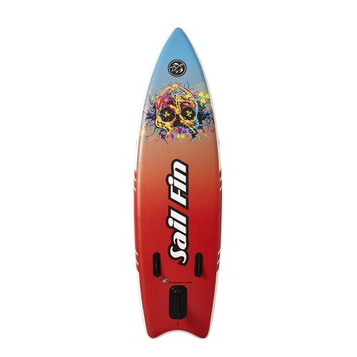  Sail Fin Wasteland Inflatable Stand-Up Paddle Board Double Layer, 9 Long, 30 Wide, 5 Thick - Durable and Lighweight, Includes: Dual Action Pump, Backpack, Leash and Paddle