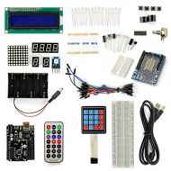 SainSmart UNO R3 Starter Kit with 19 Basic Arduino Tutorial Projects for Beginners (1602 LCD & Prototype Shield & Keyboard included)