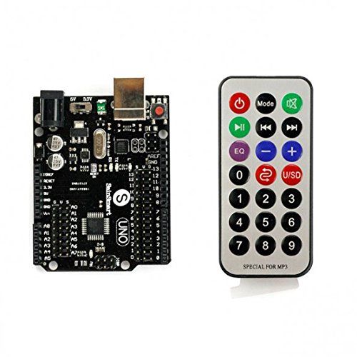  SainSmart UNO R3 Starter Kit with 19 Basic Arduino Tutorial Projects for Beginners (1602 LCD & Prototype Shield & Keyboard included)