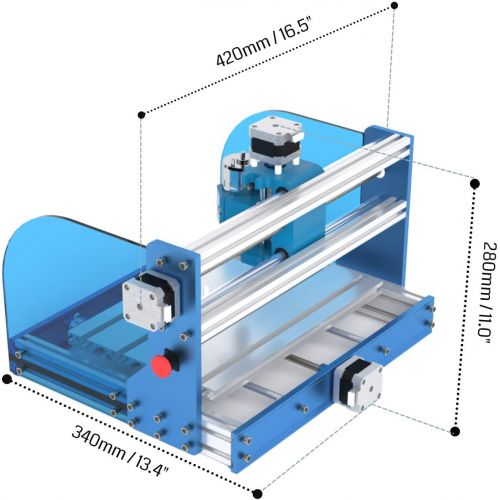  [아마존베스트]SainSmart Genmitsu CNC Router Machine 3018-PROVer with GRBL Offline Control, Limit Switches & Emergency-Stop, XYZ Working Area 300 x 180 x 45mm