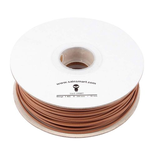  SainSmart Wood-DarkBrown-1KG3 3 mm Wood 3D Printers Filament -1 kg2.2 lb. (Dark Brown)