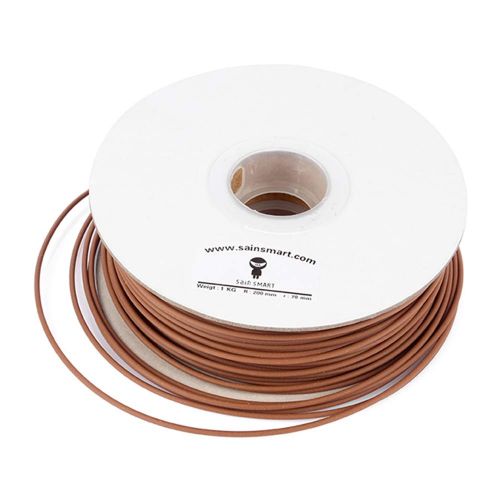  SainSmart Wood-DarkBrown-1KG3 3 mm Wood 3D Printers Filament -1 kg2.2 lb. (Dark Brown)