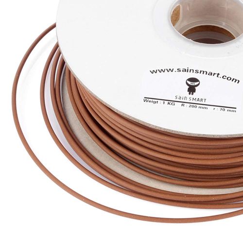  SainSmart Wood-DarkBrown-1KG3 3 mm Wood 3D Printers Filament -1 kg2.2 lb. (Dark Brown)