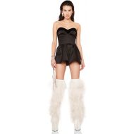 Saint Laurent Velvet Trim Satin Strapless Romper