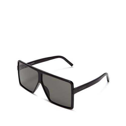 생로랑 Saint Laurent Womens SL 183 Betty Small Shield Sunglasses, 63mm