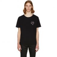 Saint Laurent Black Snake Heart T-Shirt