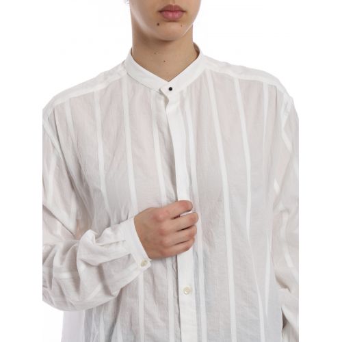 생로랑 Saint Laurent Striped cotton oversize shirt