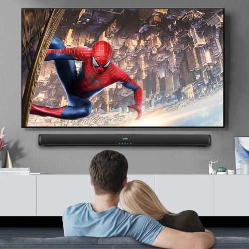  [아마존 핫딜] Sound Bars for TV, Saiyin TV Soundbar Speaker with 4 Subwoofers 37 Inch 80W Wired & Wireless Bluetooth Optical/Coaxial/AUX (RCA) Surround Sound System Home Theater