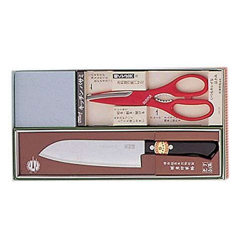  Sakai Takayuki,Kitchen Set,Santoku165mm/6.5 & Kitchen Scissors