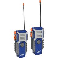 Nerf Walkie Talkie for Kids Fun at The Touch of A Button, Set of 2, 1000' Range by Sakar, Rugged Pair Battery Powered Gray Blue & Orange