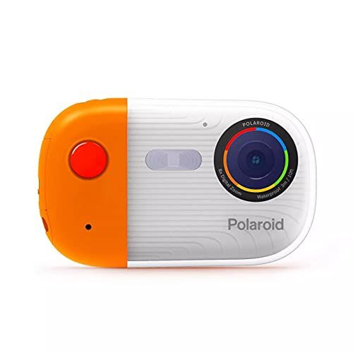  Sakar Polaroid Underwater Camera 18mp 4K UHD, Polaroid Waterproof Camera for Snorkeling and Diving with LCD Display, USB Rechargeable Digital Polaroid Camera for Videos and Photos (Orang