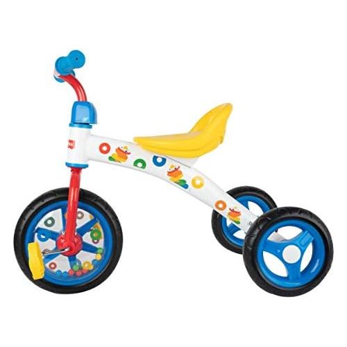  Fisher-Price 3-Wheeled Tricycle ACTBIKE-281FP | Rock-A-Stack Trike, Perfect Beginner Tricycle, Soft Rubber Handles, Wide Adjustable Seat, with Moving Balls Inside Front Wheel (Whit